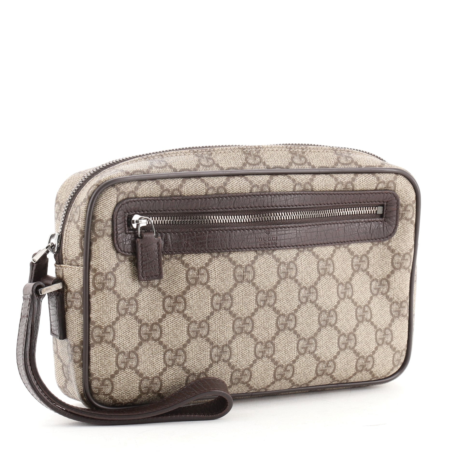 Wristlet Clutch GG Coated Canvas