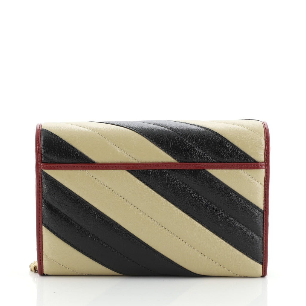 GG Marmont Chain Wallet Diagonal Quilted Leather Mini