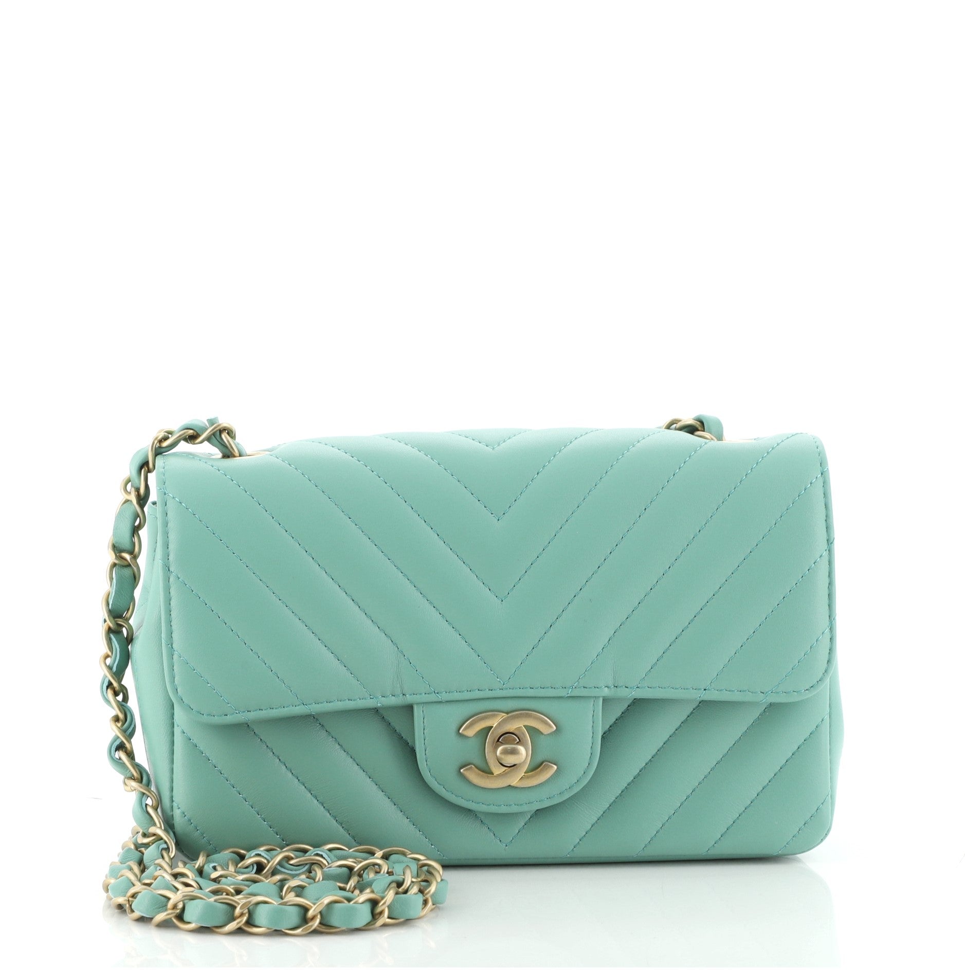 Classic Single Flap Bag Chevron Lambskin Mini