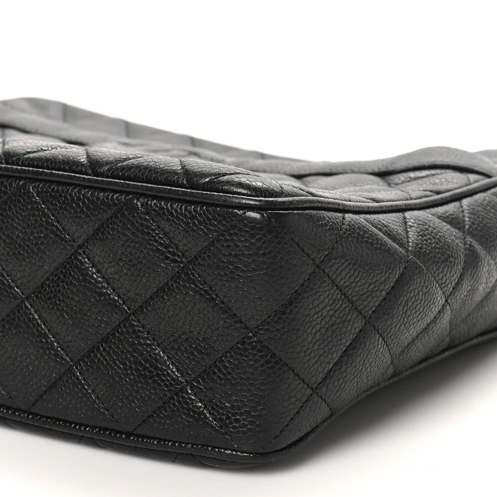 Caviar Quilted Camera Case Black