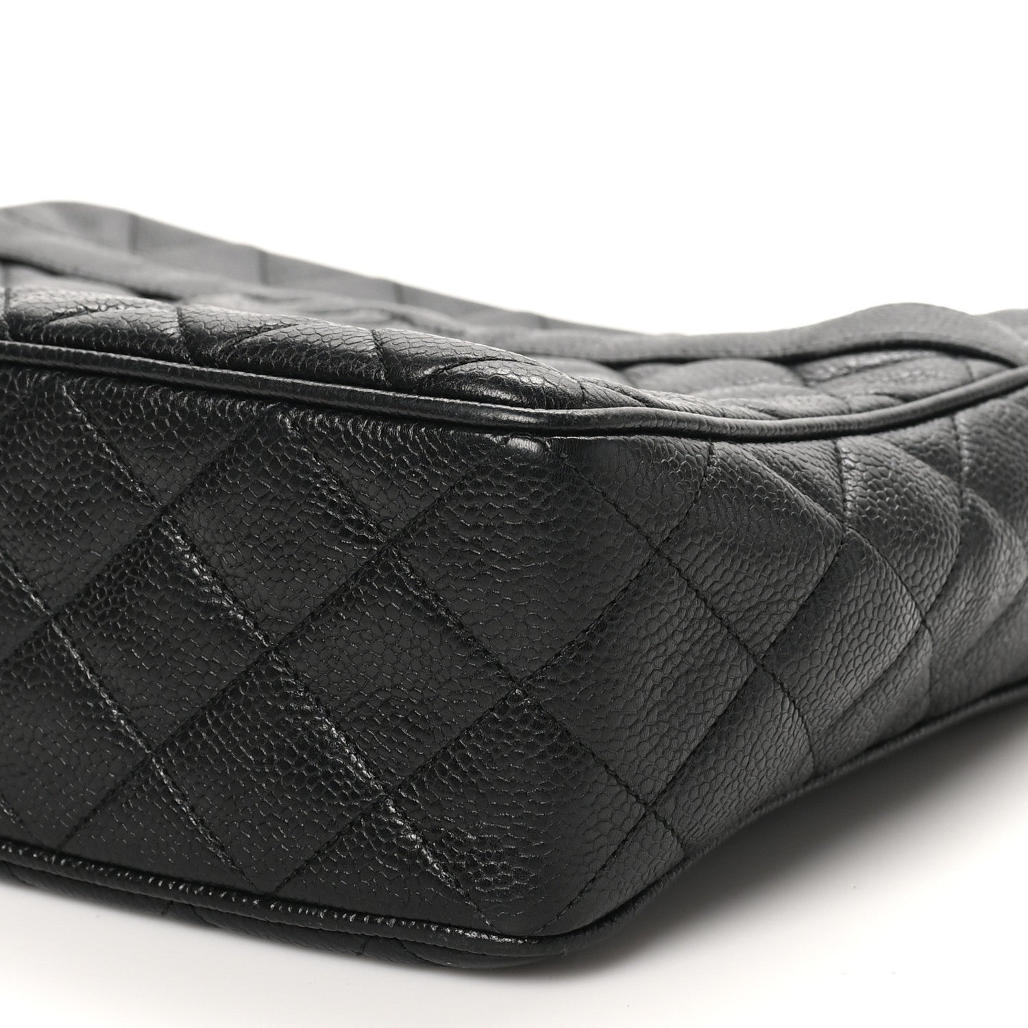Caviar Quilted Camera Case Black