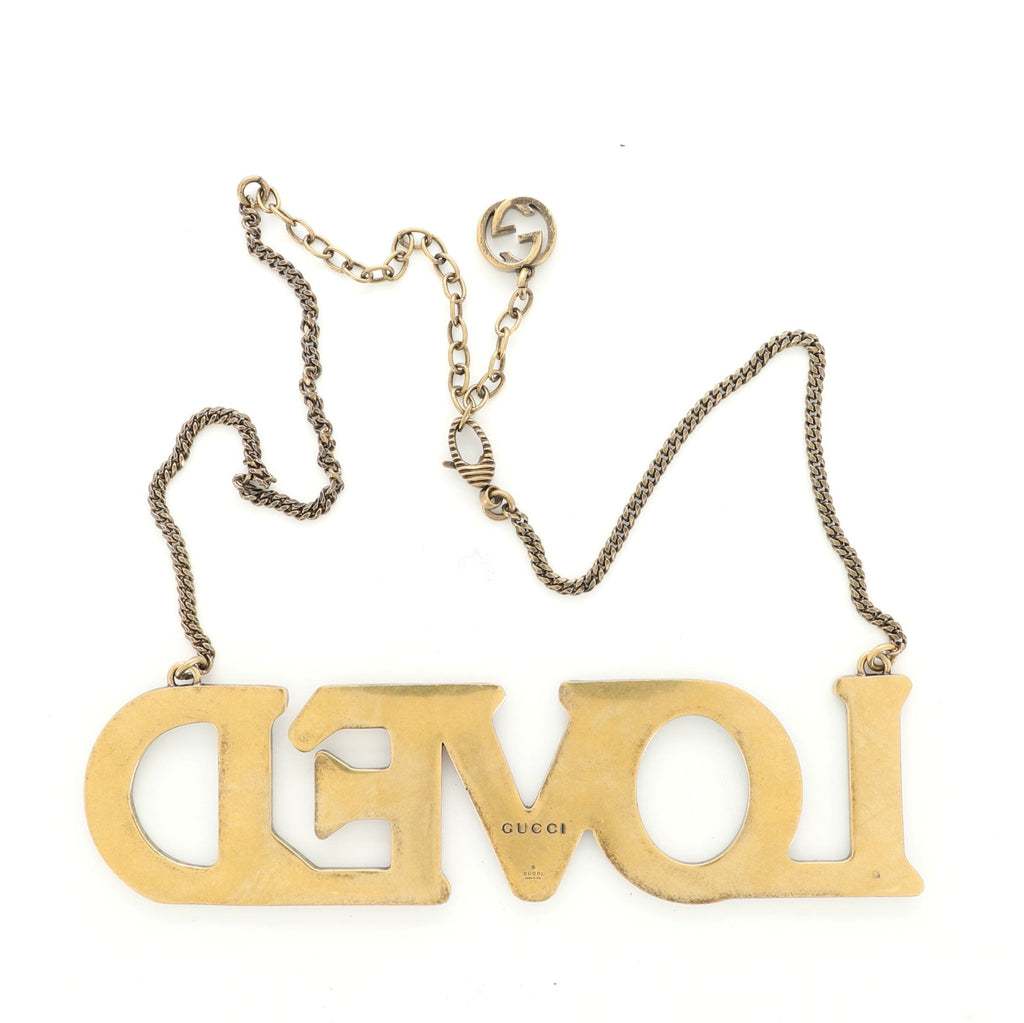 Loved Collar Necklace Crystal Embellished Metal