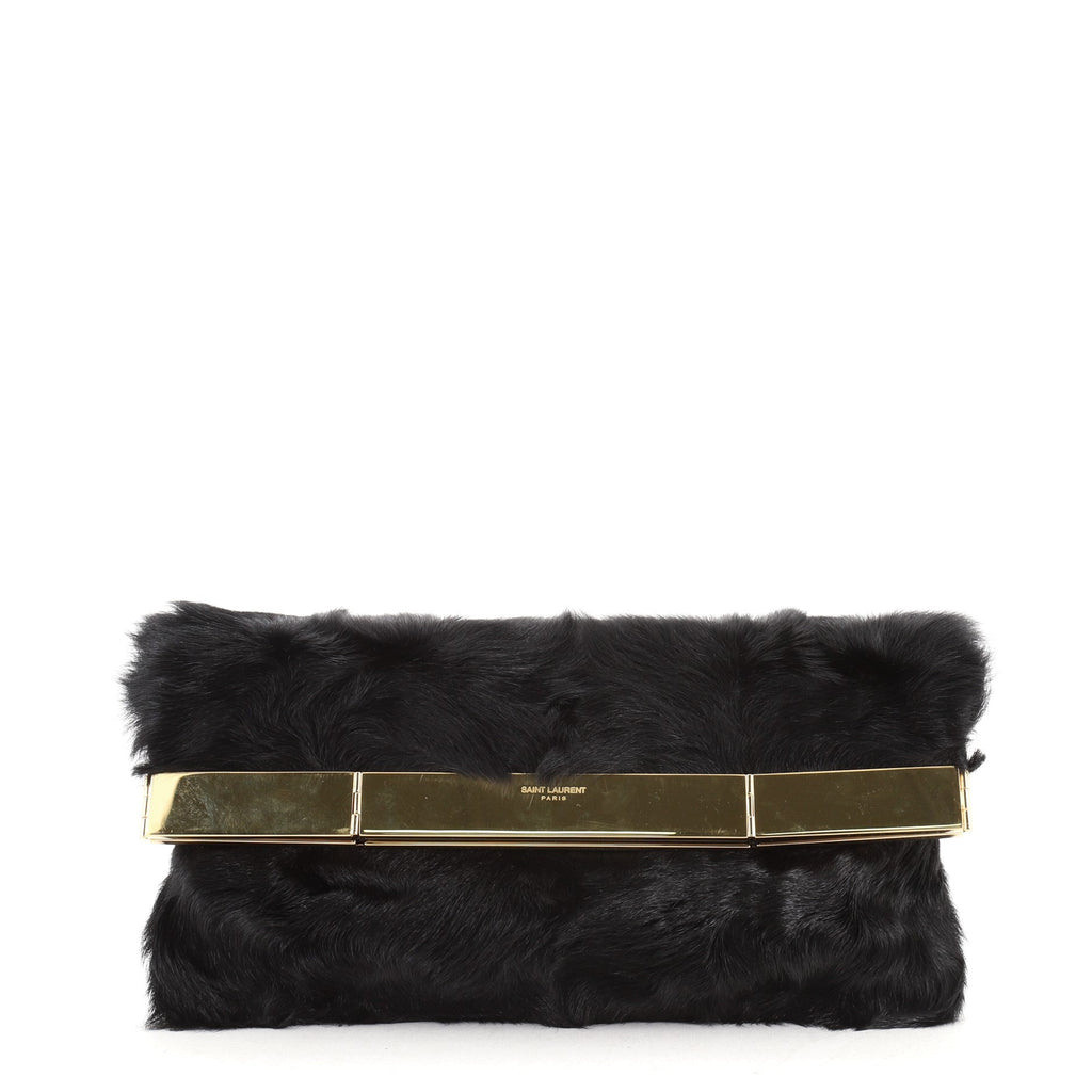 Courtney Fold Over Clutch Fur