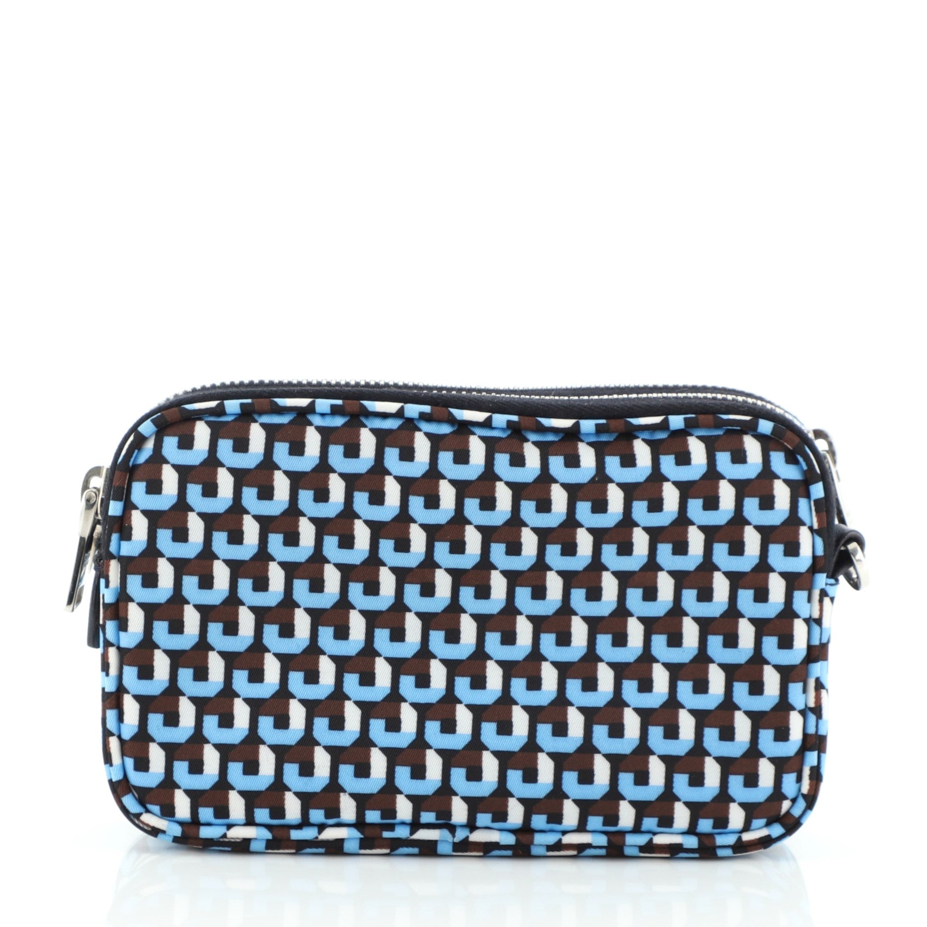 Double Zip Camera Bag Printed Tessuto Mini