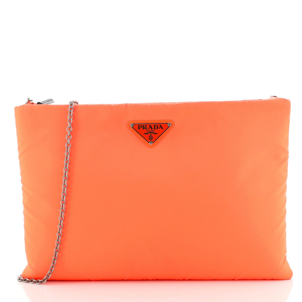 Fluo Chain Clutch Tessuto Large