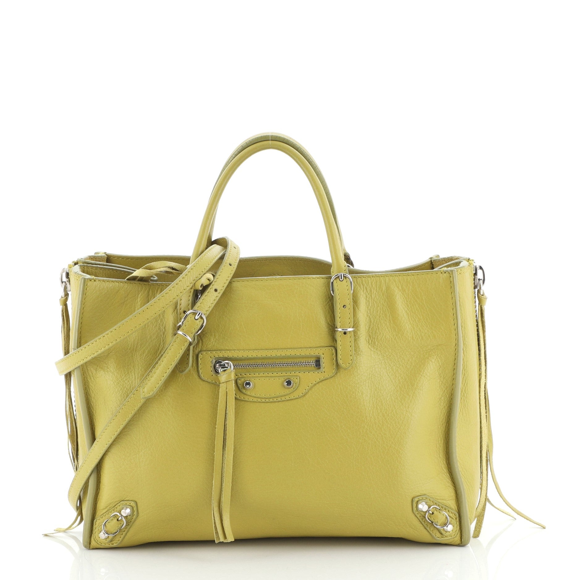 Papier A4 Zip Around Classic Studs Bag Leather Mini