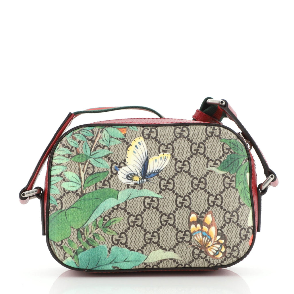 Camera Shoulder Bag Tian Print GG Coated Canvas Mini