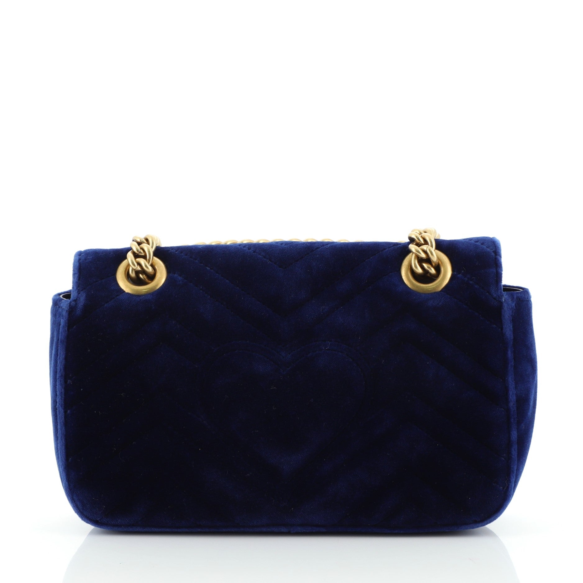 GG Marmont Flap Bag Matelasse Velvet Mini