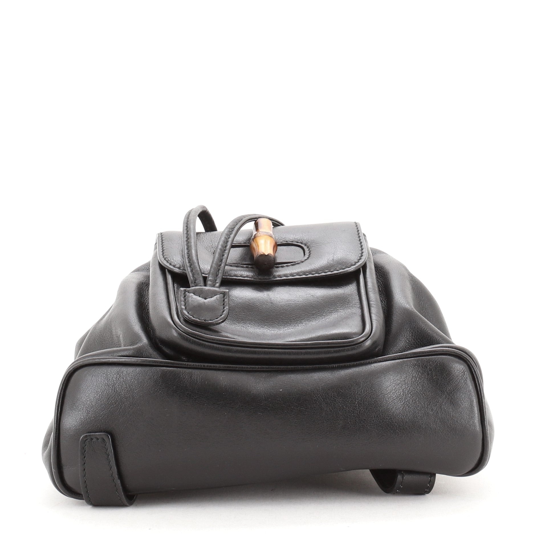 Vintage Bamboo Backpack Leather Mini
