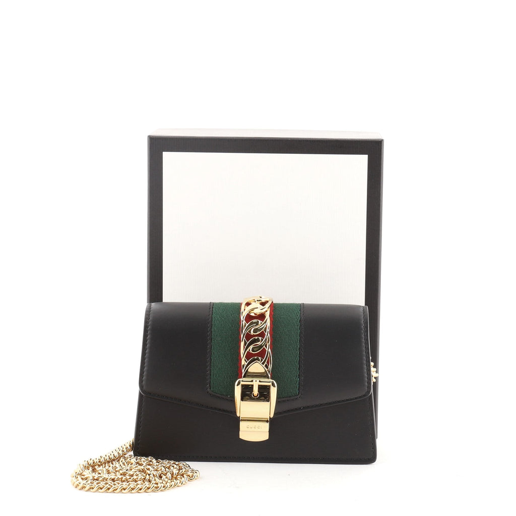 Sylvie Chain Shoulder Bag Leather Super Mini