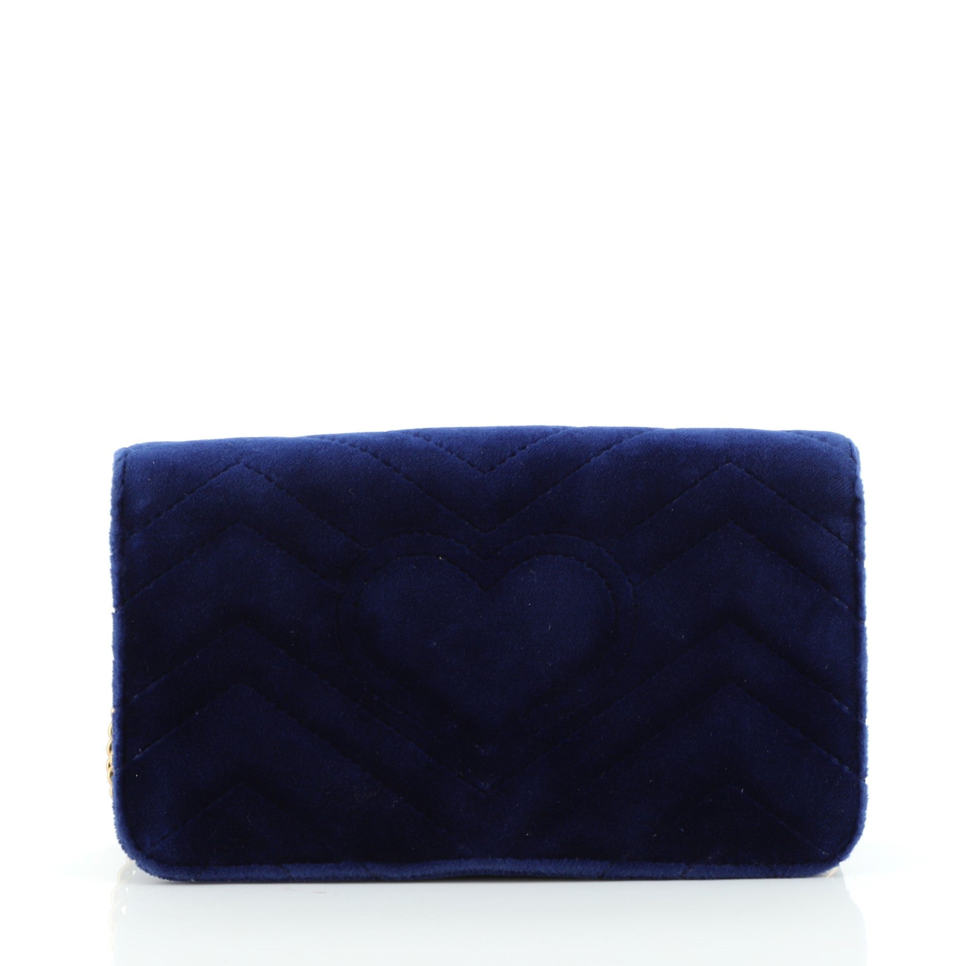 GG Marmont Chain Flap Bag Matelasse Velvet Mini
