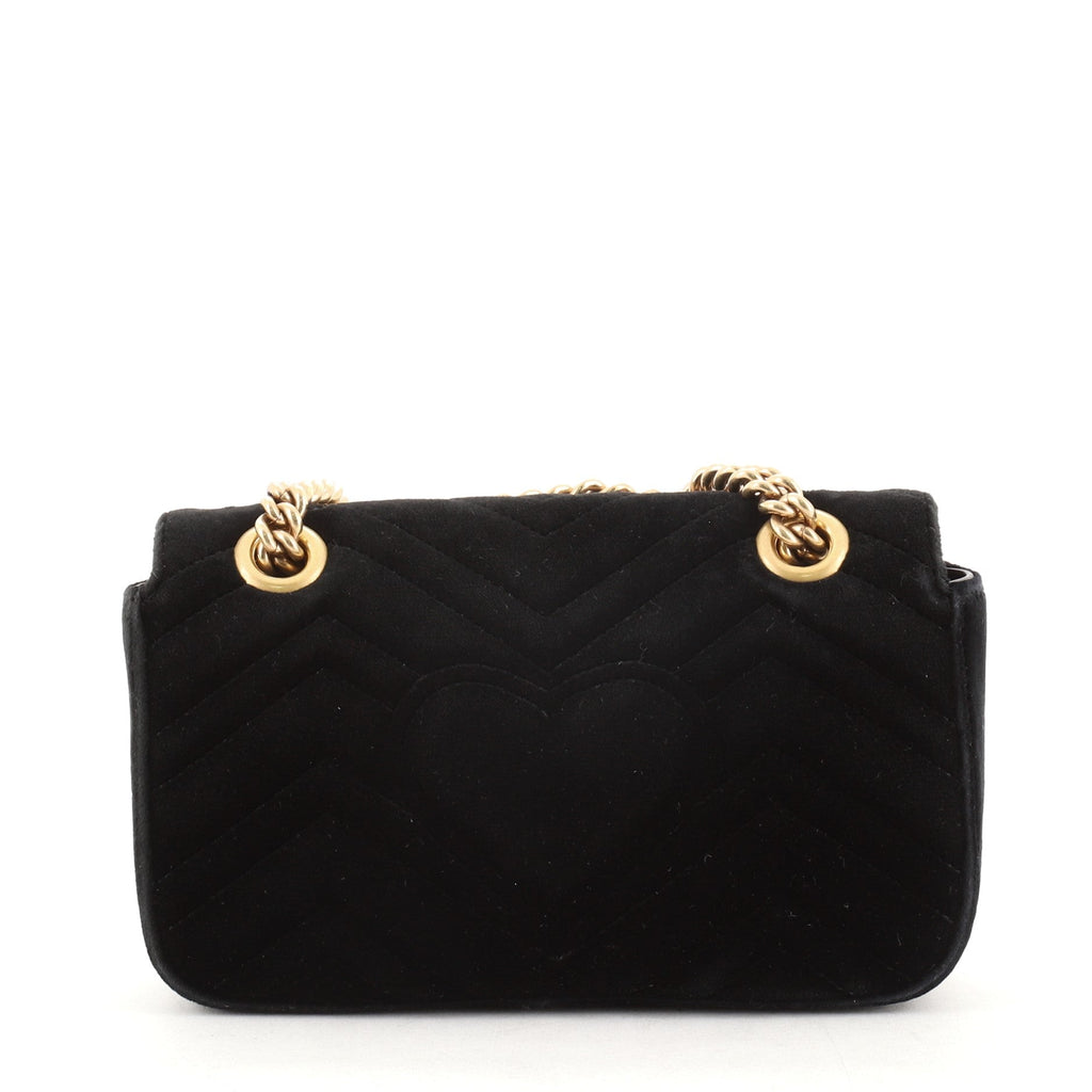 GG Marmont Flap Bag Embellished Matelasse Velvet Mini