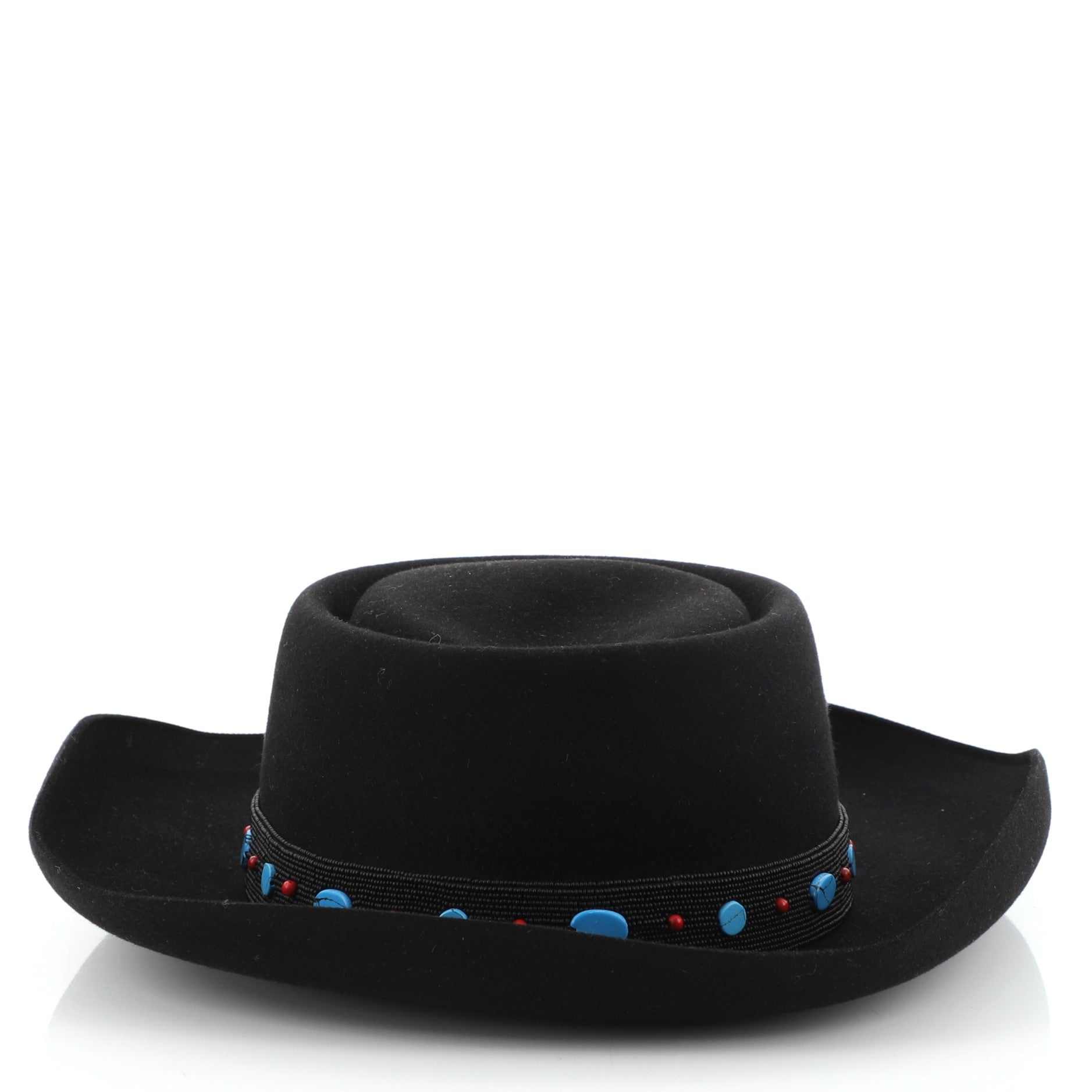 Wild Panama Hat Felt with Beaded Accent XS