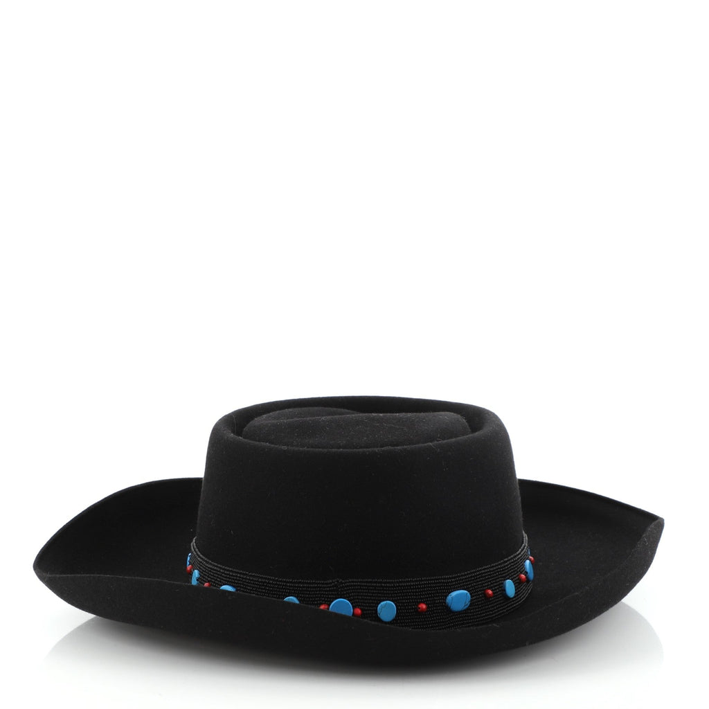 Wild Panama Hat Felt with Beaded Accent XS