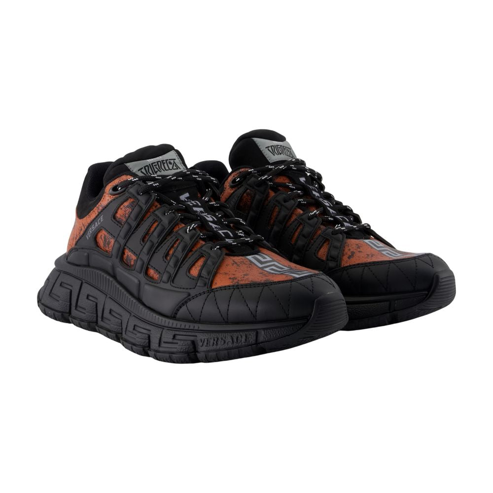 Women's Sneakers - Versace - Leather - Black