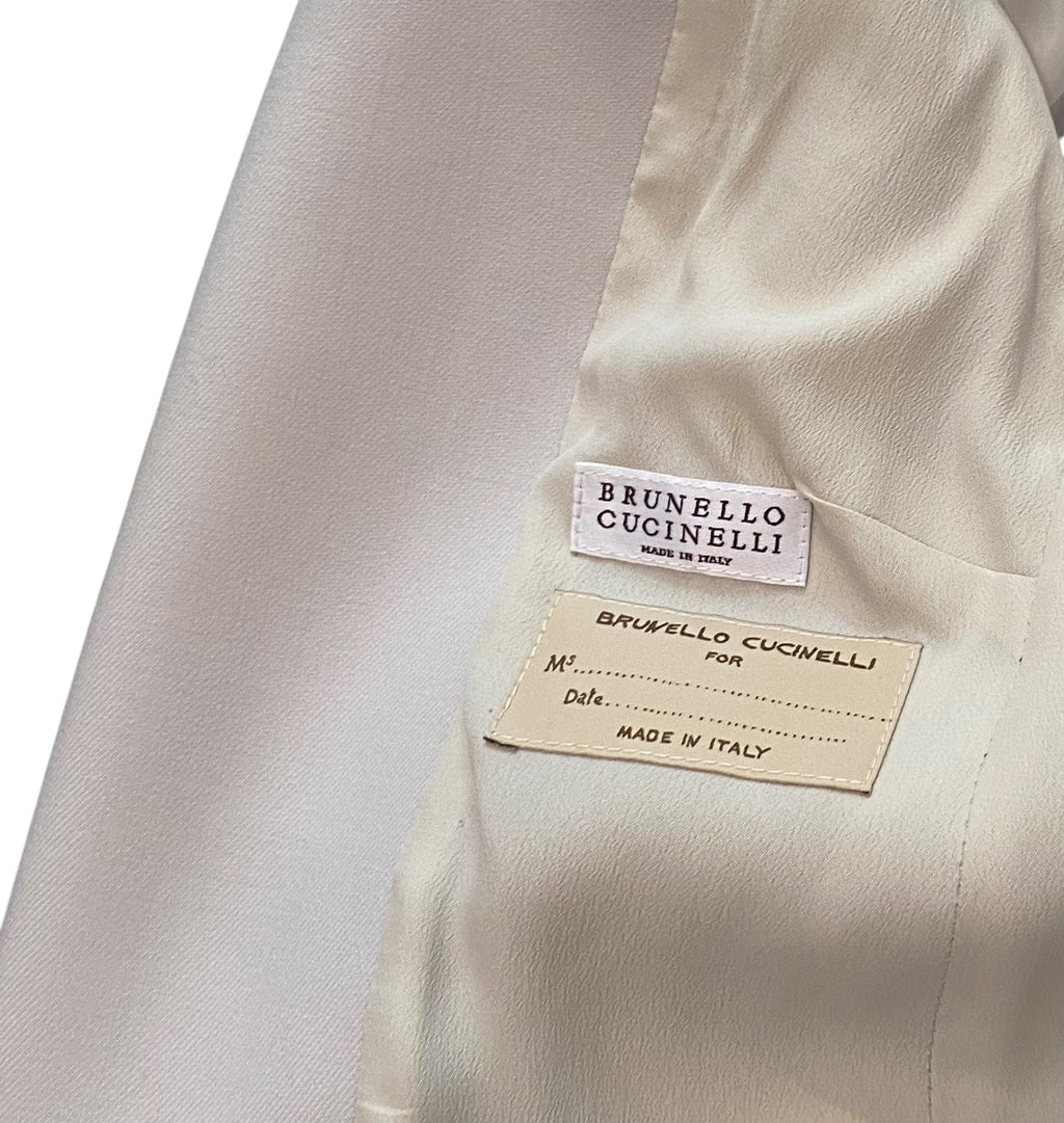 Brunello Cucinelli Ivory Wool Blend Blazer - IT 44 / US 8