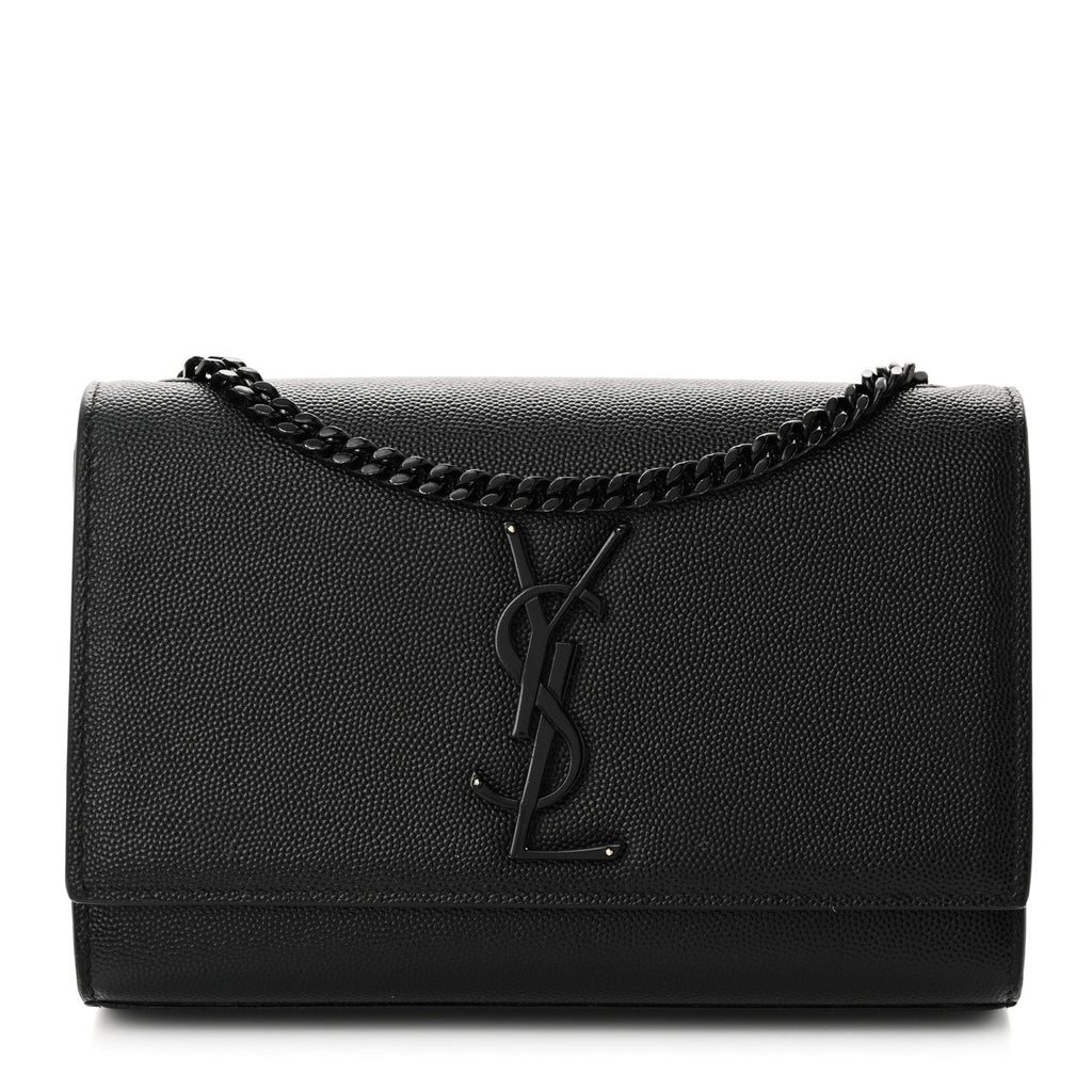 Grain De Poudre Small Monogram Monochrome Kate Satchel Black