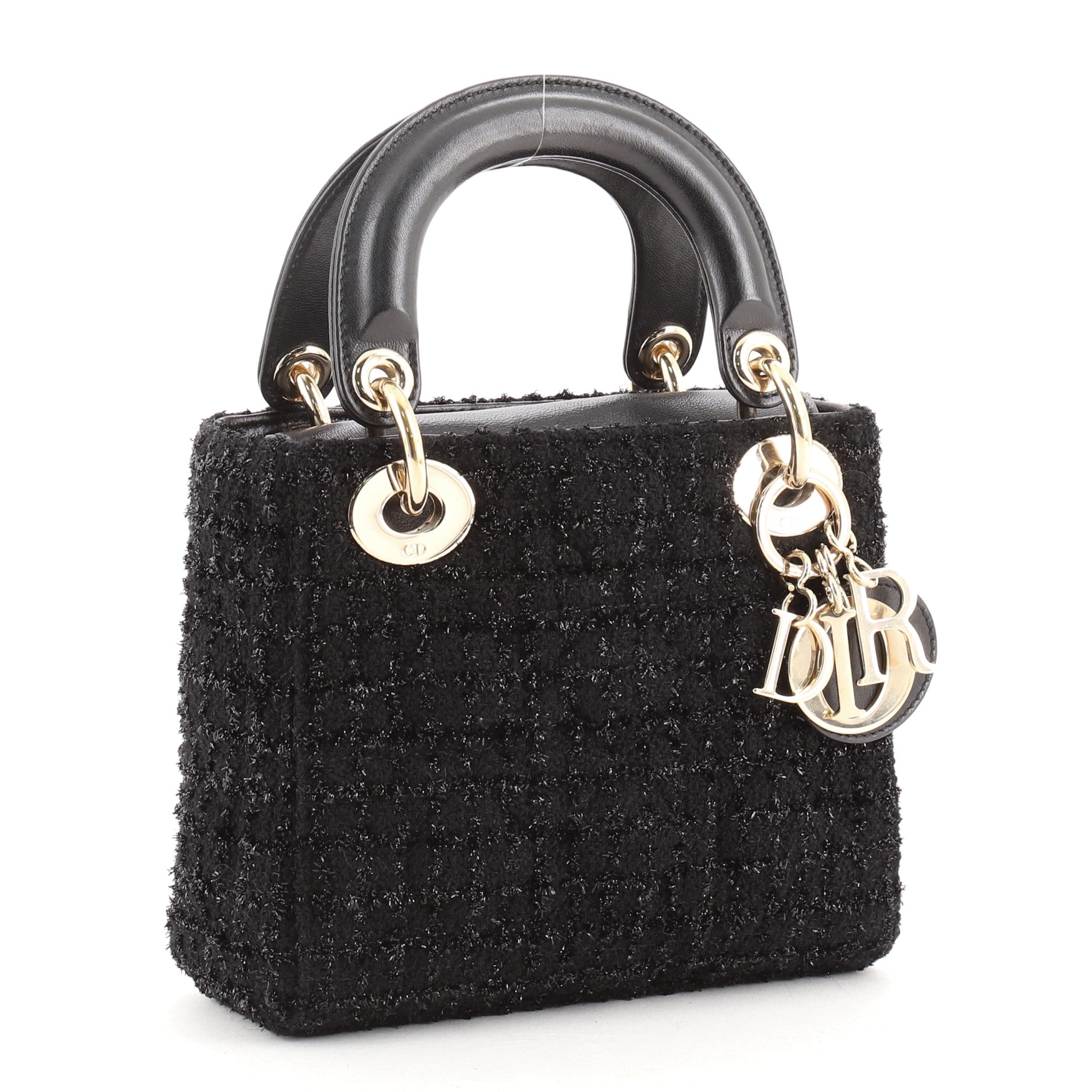 Lady Dior Bag Cannage Quilt Tweed Mini