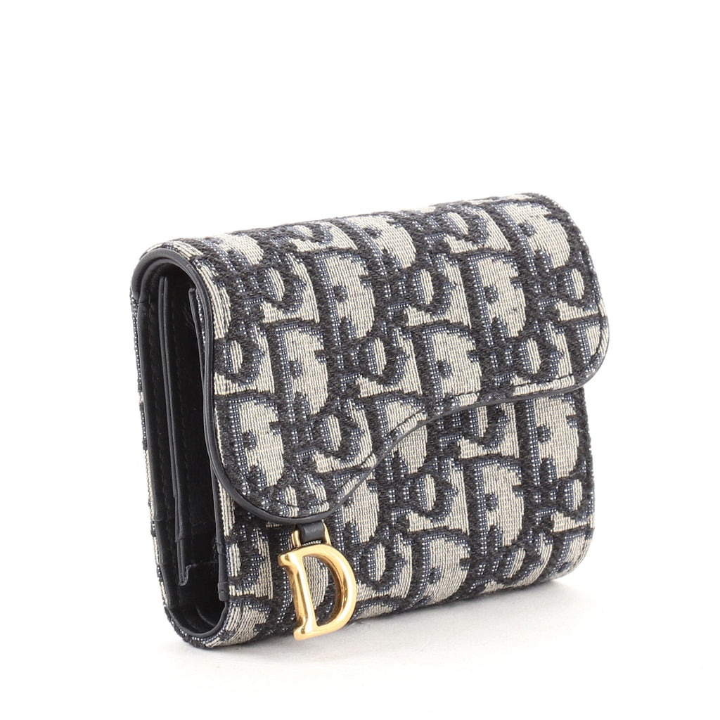 Saddle Flap Wallet Oblique Canvas Mini