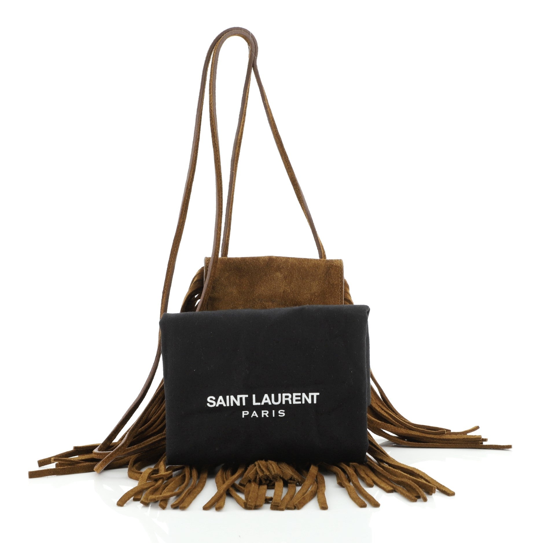 Anita Flat Fringe Crossbody Bag Suede Mini