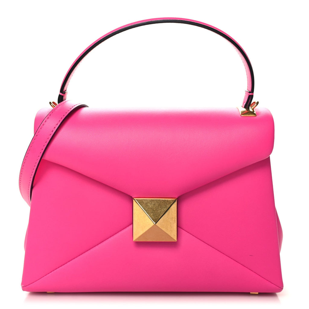 Nappa Small One Stud Top Handle Bag Pink PP