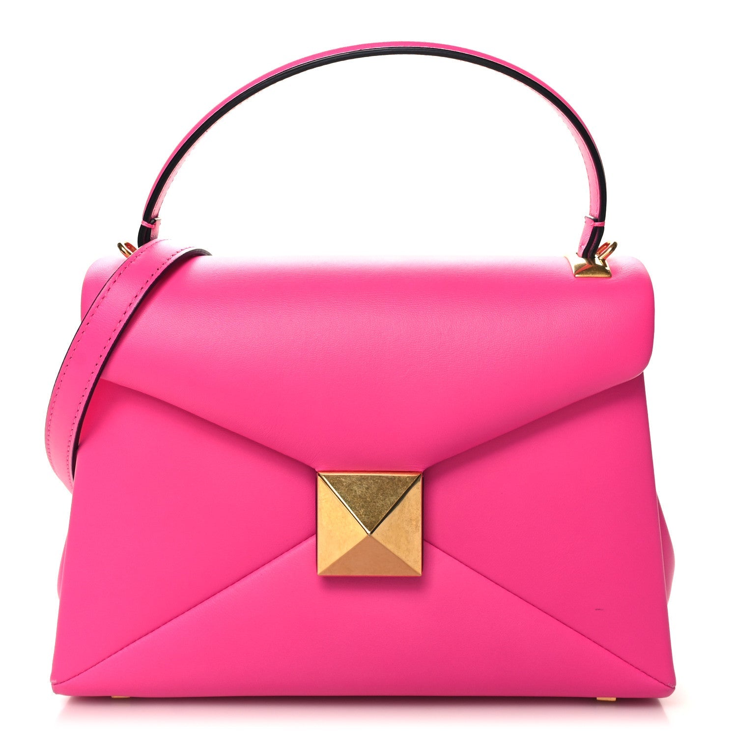 Nappa Small One Stud Top Handle Bag Pink PP