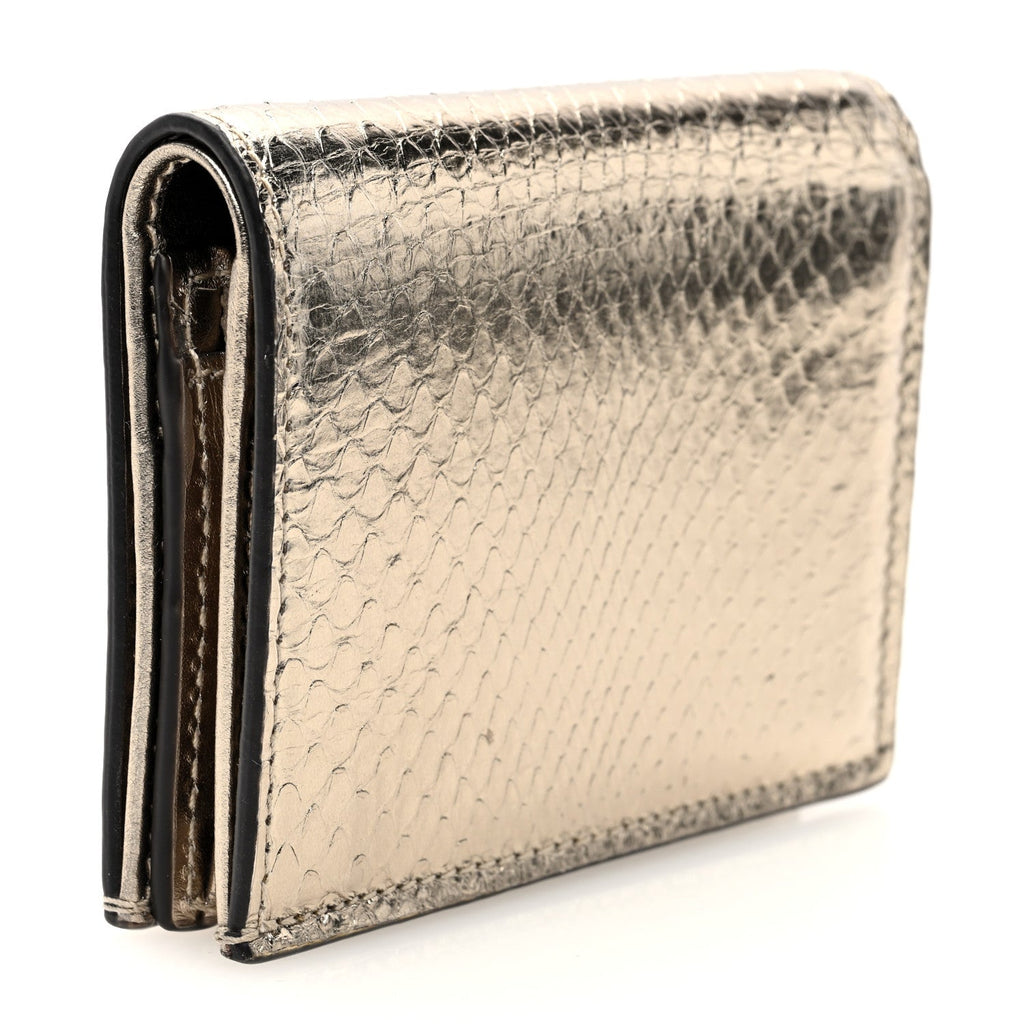 Boarded Plutone Snakeskin Horsebit 1955  Case Wallet Gold