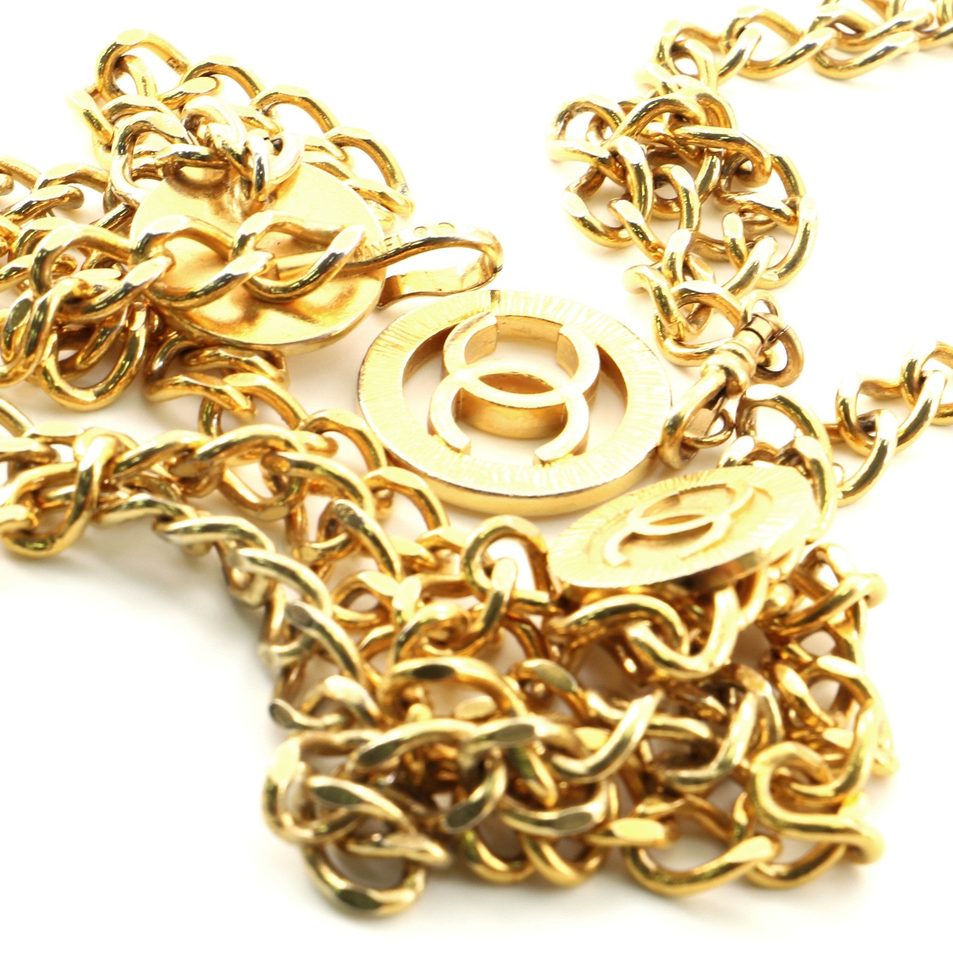 Vintage Multi-Chain Medallion Belt Metal 100