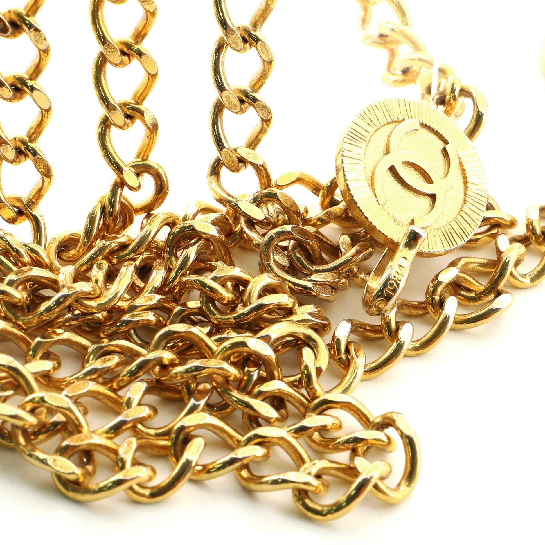 Vintage Multi-Chain Medallion Belt Metal 100