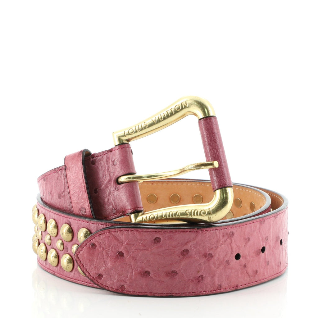 Rivet Belt Studded Ostrich Wide 90