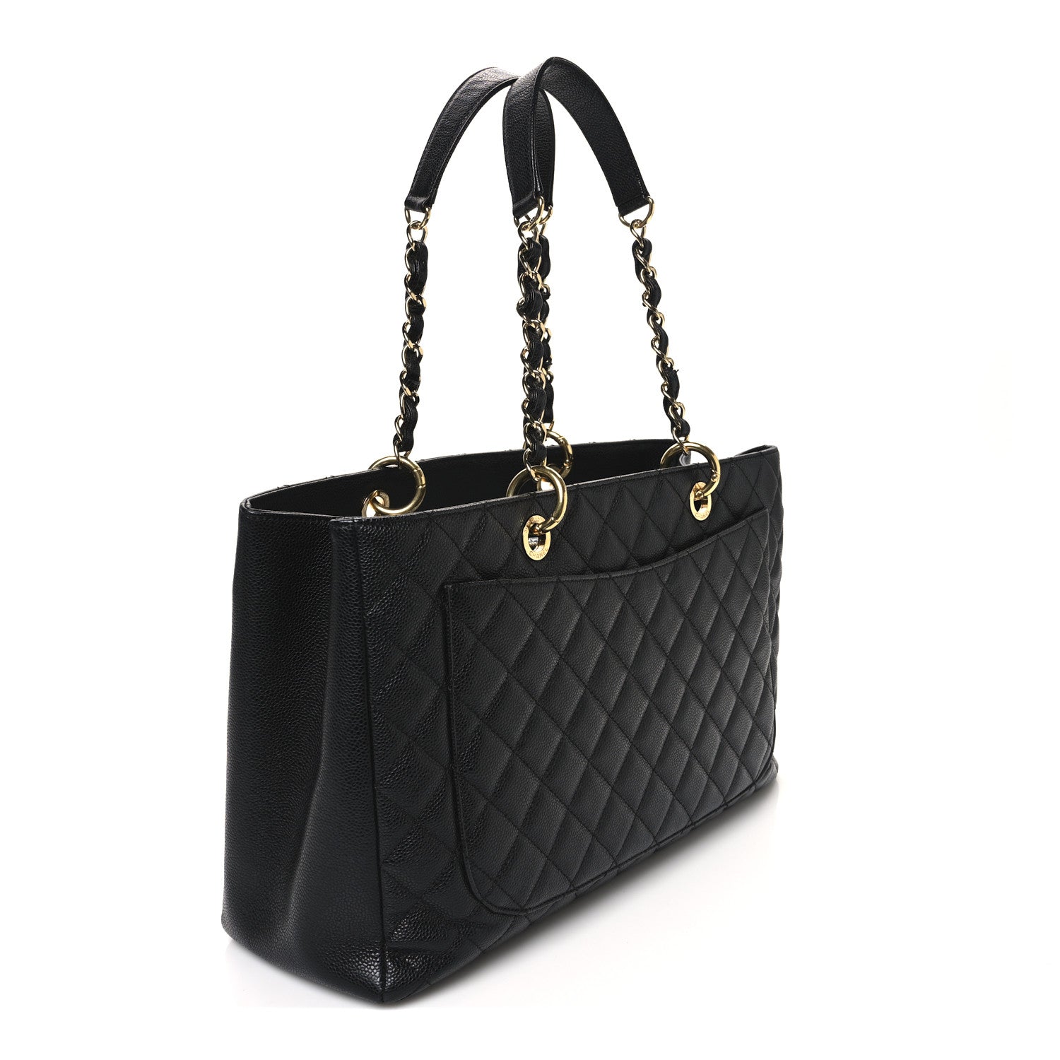 Caviar Quilted XL Grand Shopping Tote GST Black