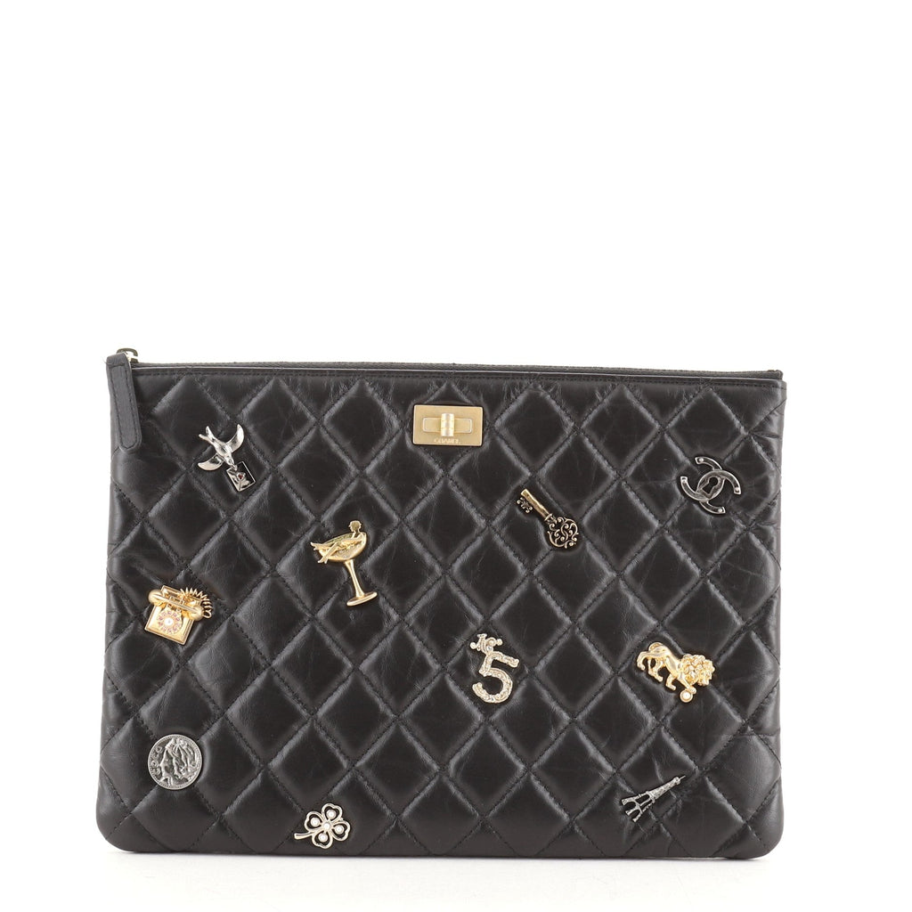 Lucky Charms Reissue 2.55 O Case Clutch Quilted Aged Calfskin Medium
