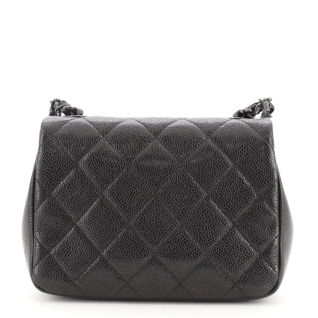 Incognito Square Flap Bag Quilted Caviar Mini