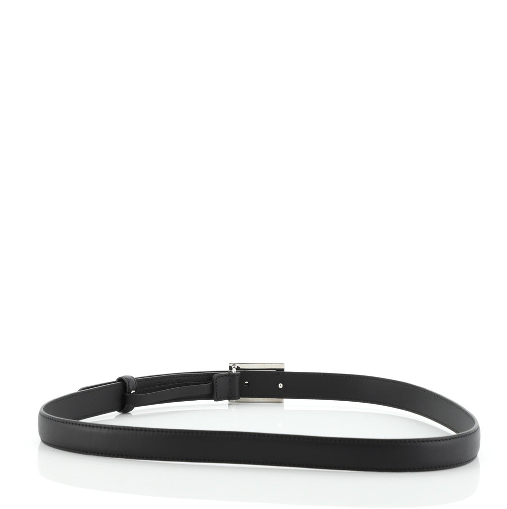 Madelyn Belt Leather with Crystal Buckle Thin 80