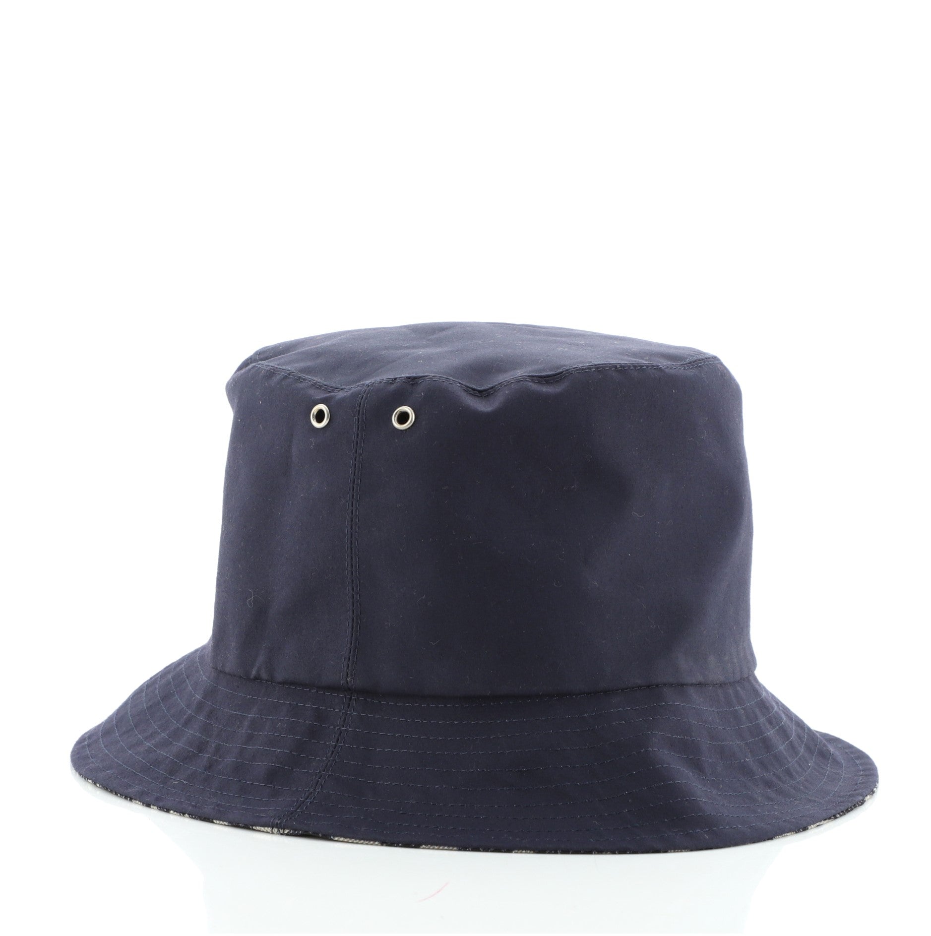 Teddy D Reversible Bucket Hat Cotton and Oblique Canvas XS