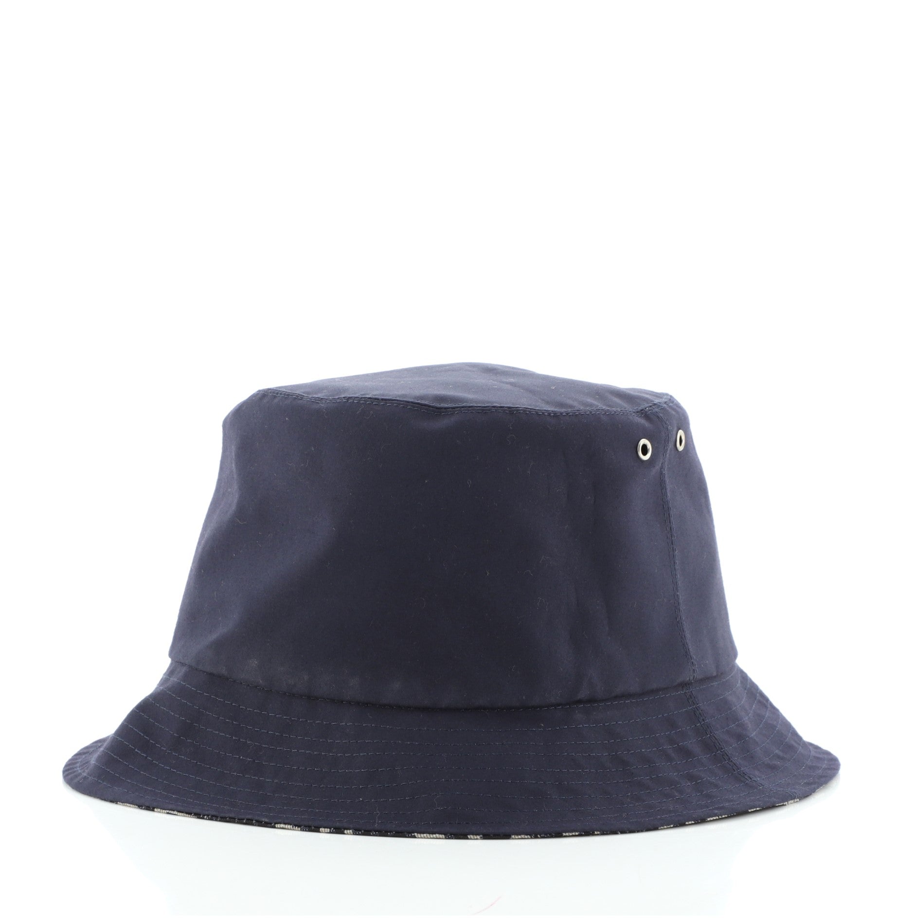 Teddy D Reversible Bucket Hat Cotton and Oblique Canvas XS