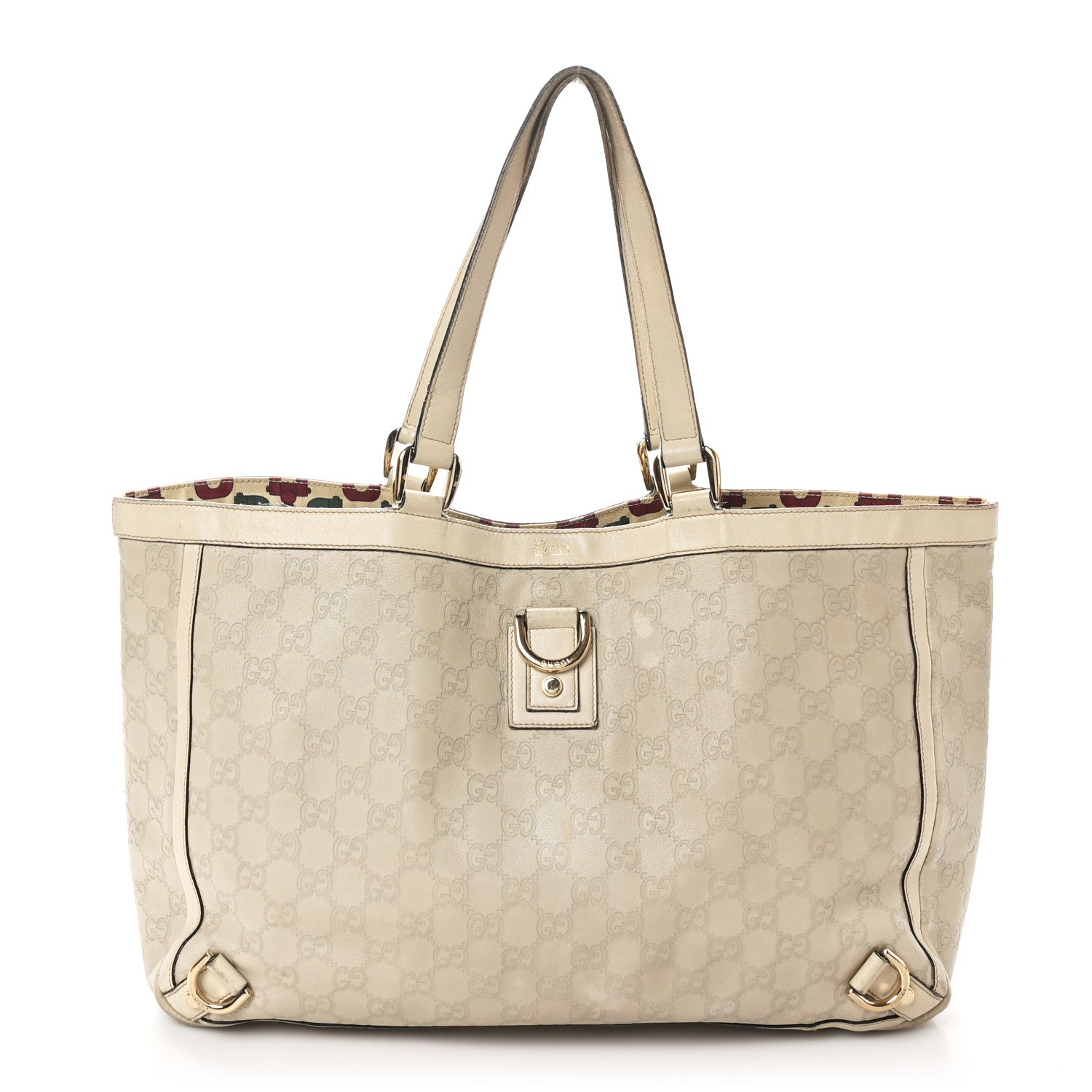 Guccissima Large Abbey Tote Off White