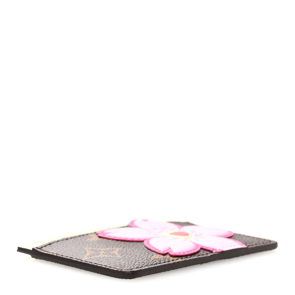 LV X TM Monogram Cherry Blossom  Holder Sakura Brown