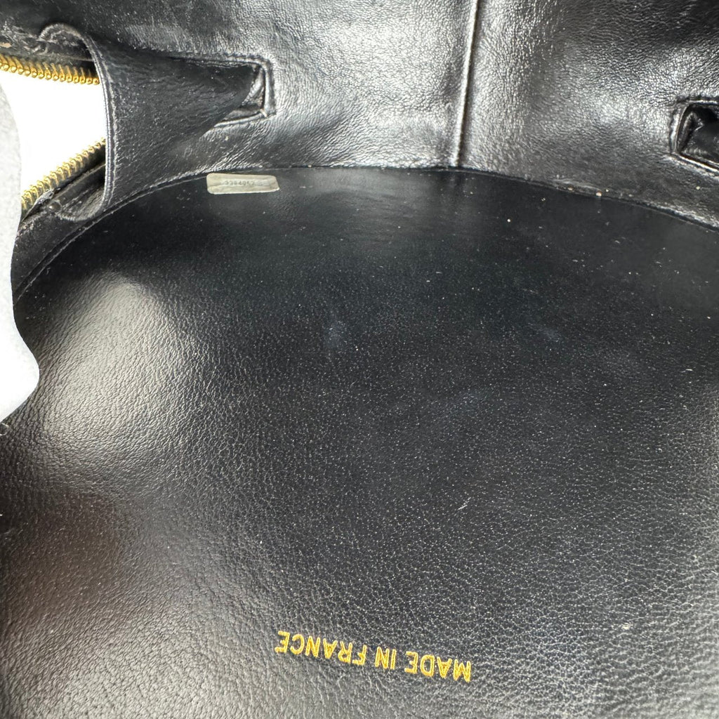 Chanel 1995 Black Round Vanity Case