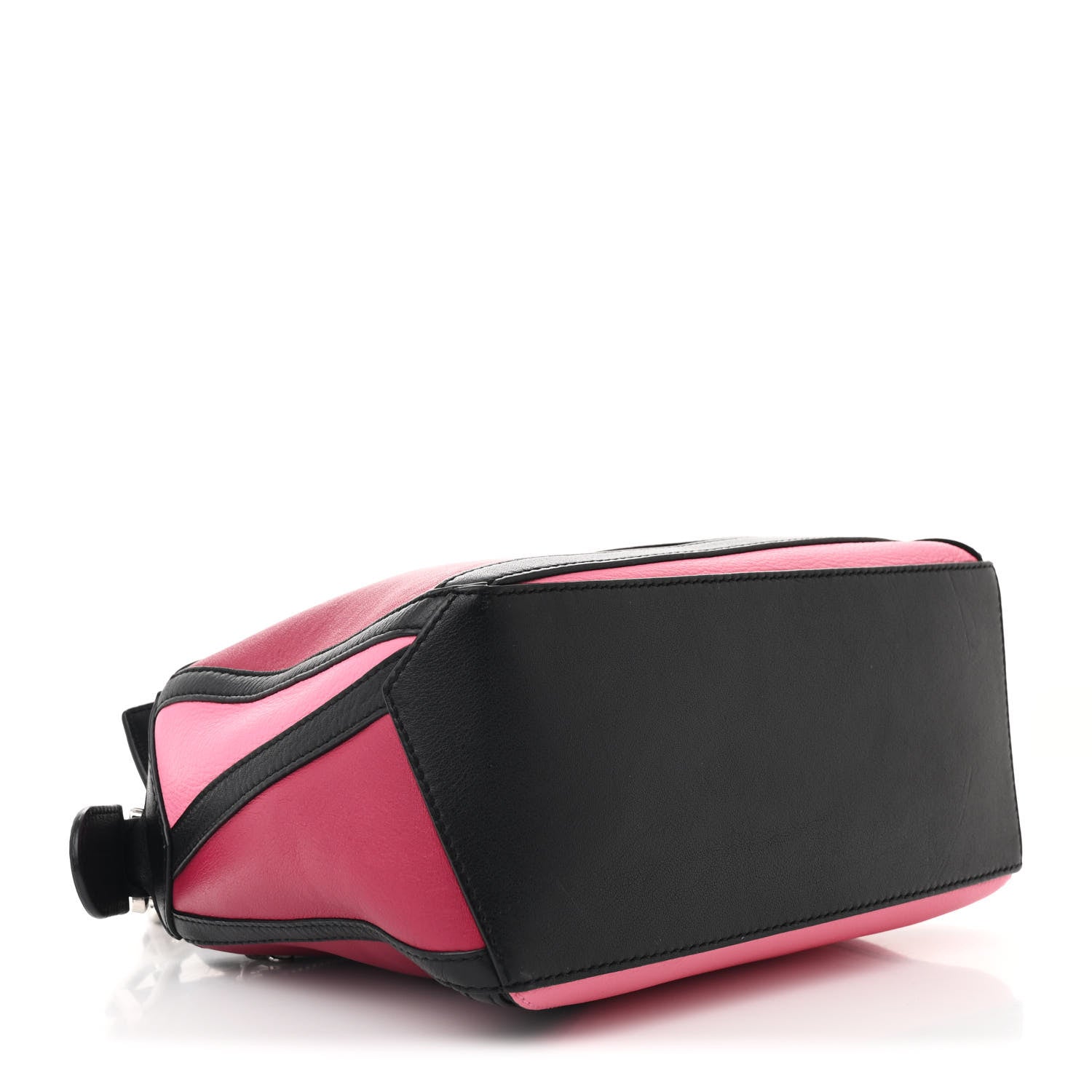 Calfskin Small Graphic Puzzle Bag Raspberry Wild Rose