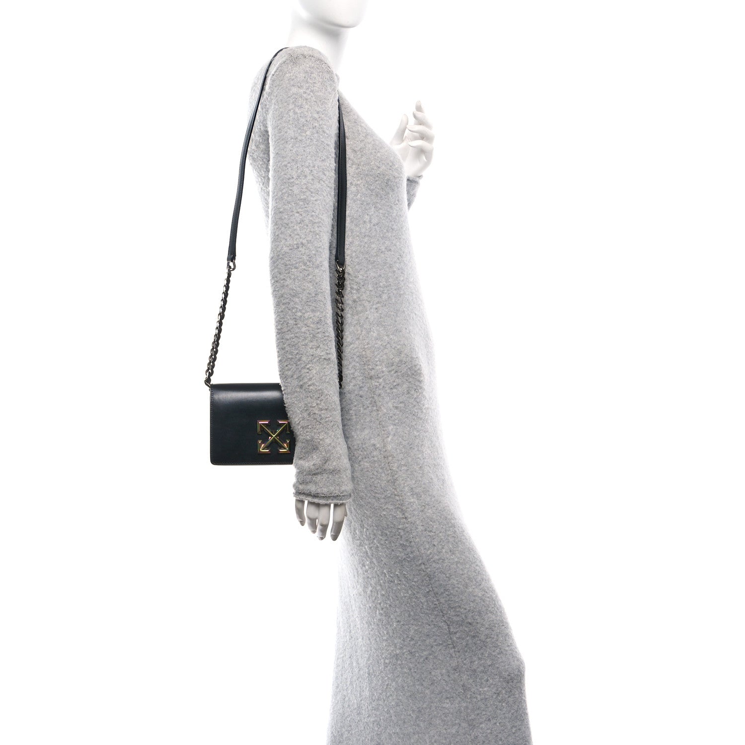 Calfskin Jitney 0.5 Crossbody Bag Black