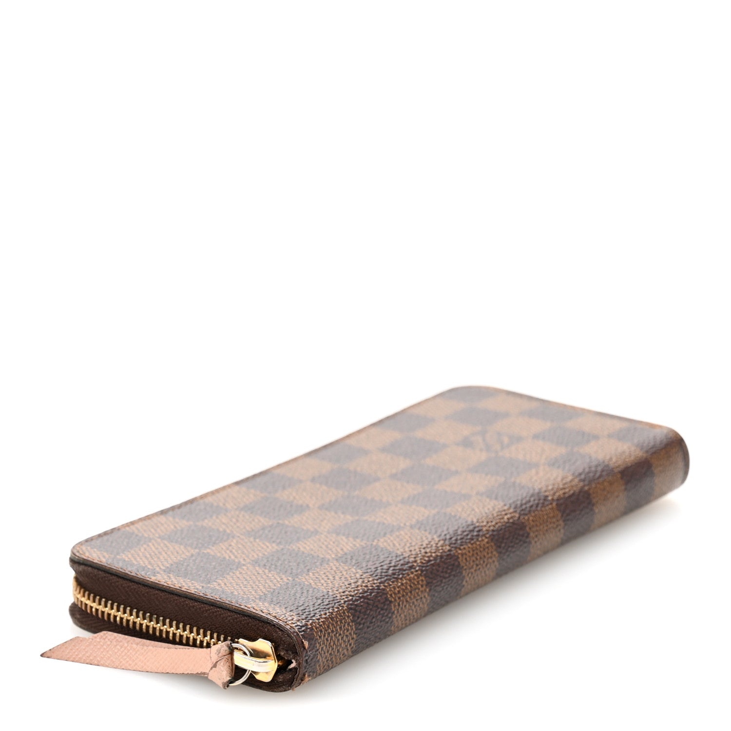 Damier Ebene Clemence Wallet Rose Ballerine