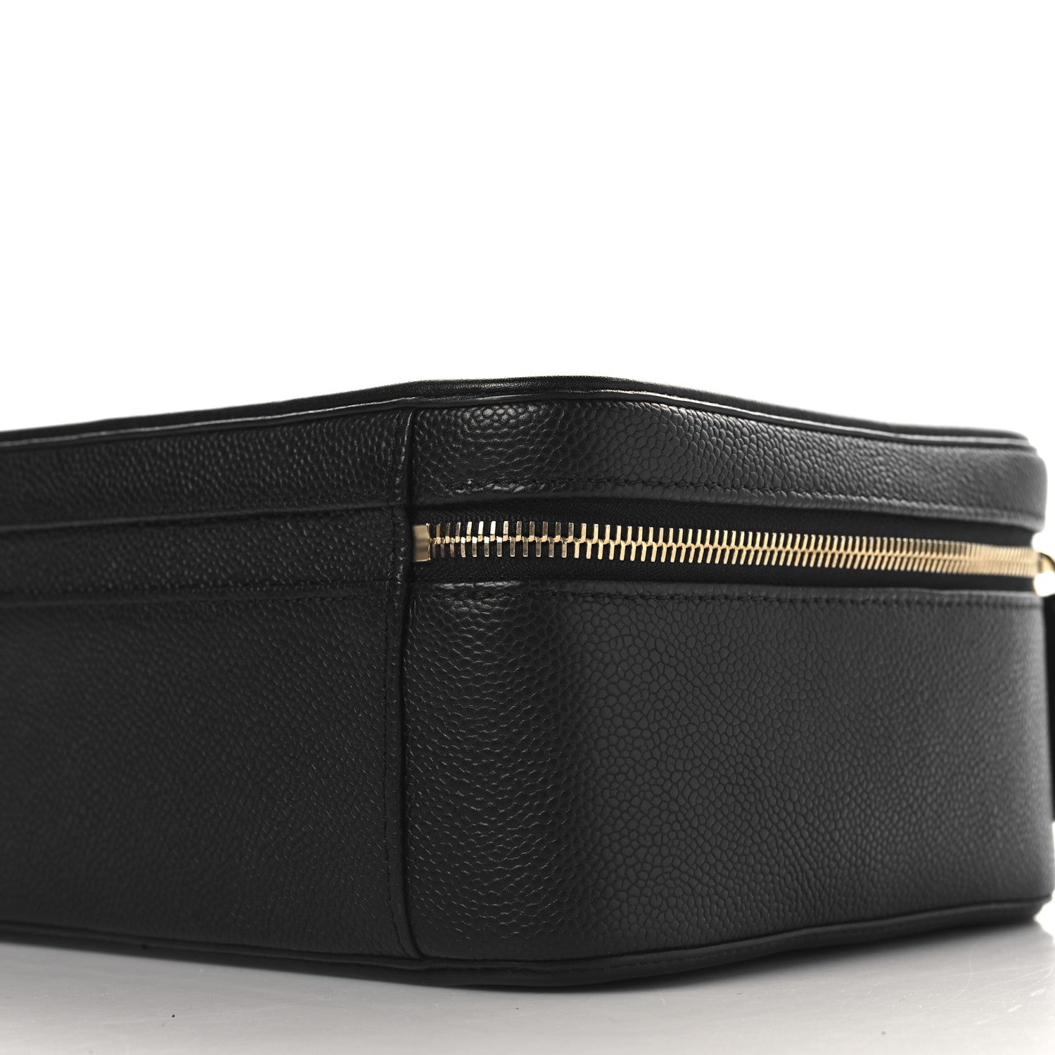 Caviar Quilted Large CC Filigree Vanity Case Black