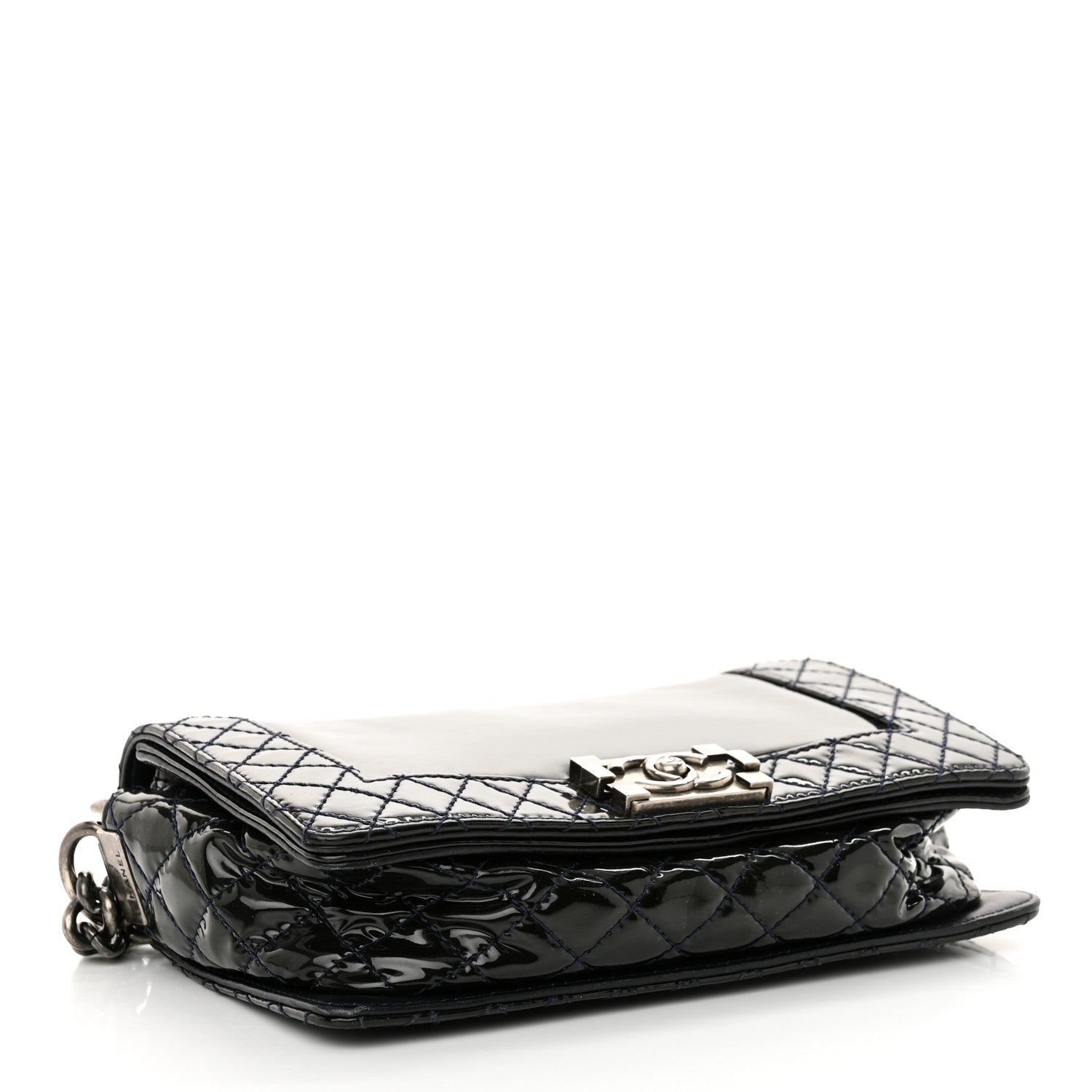 Patent Medium Boy Reverso Flap Black