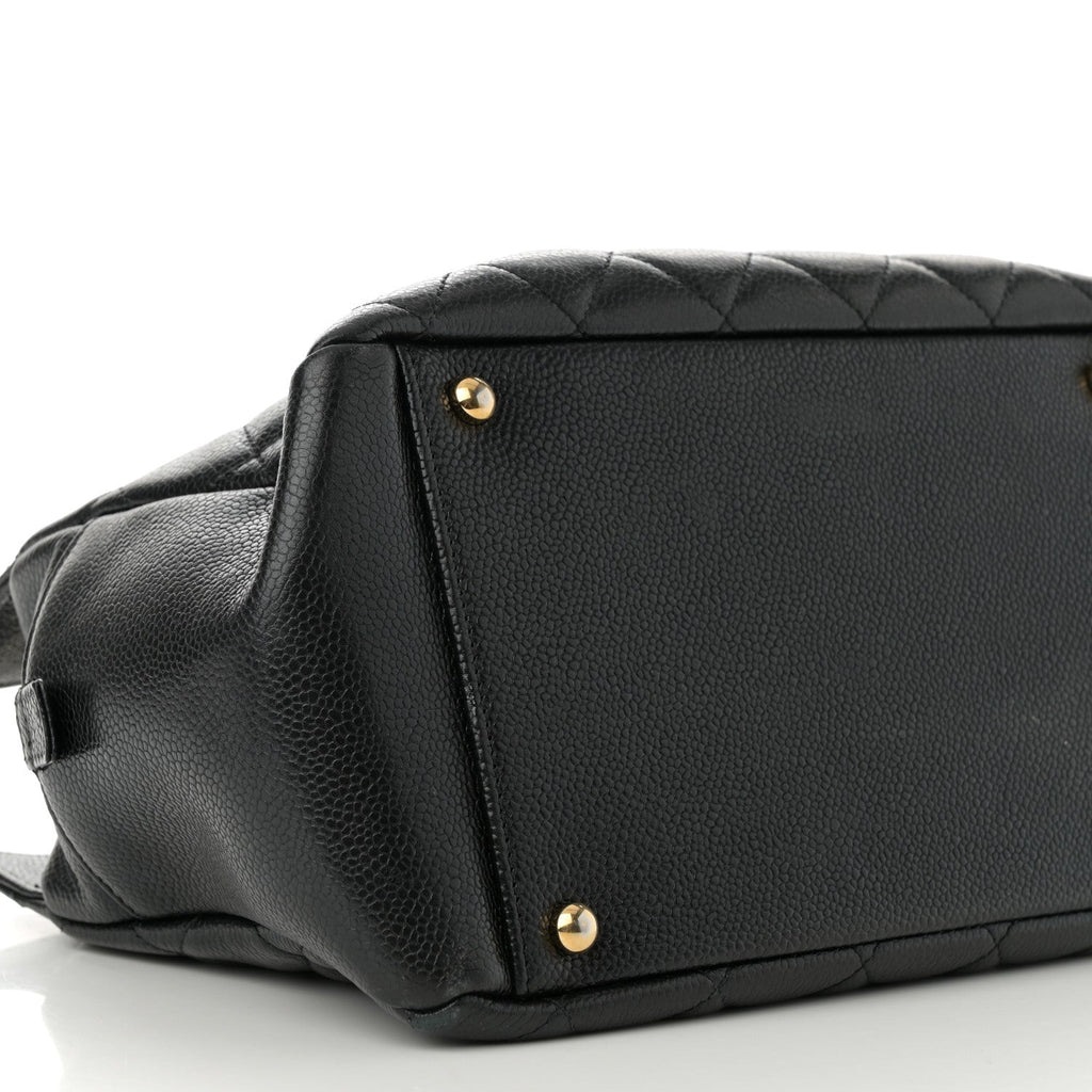 Caviar Quilted Petit Timeless Tote PTT Black