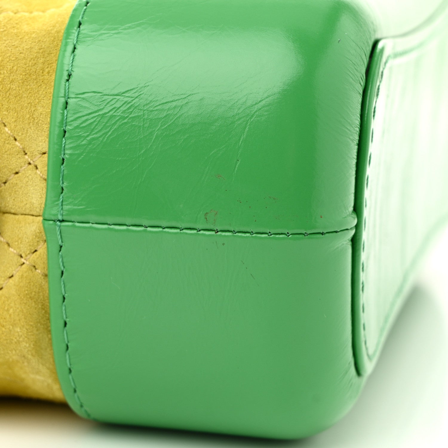 Suede Calfskin Quilted Small Gabrielle Hobo Pink Green Yellow