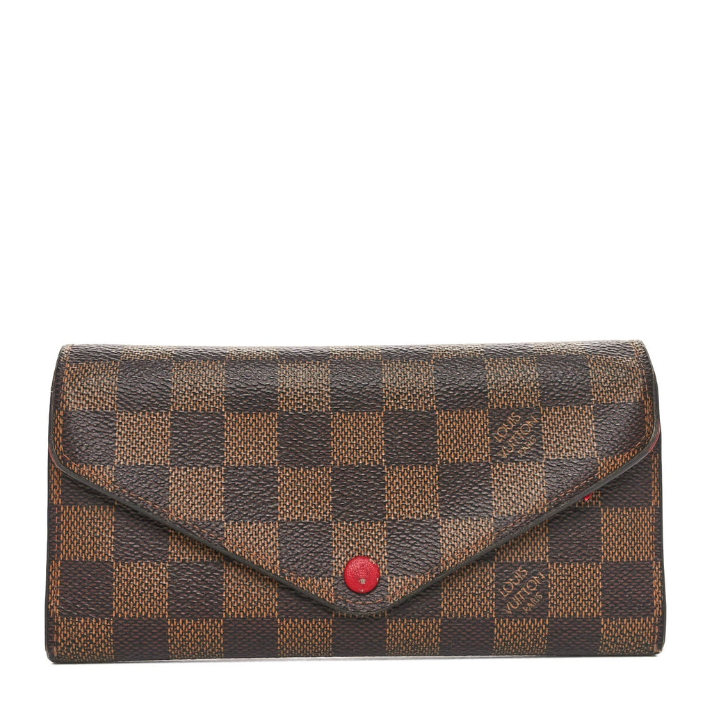 Damier Ebene Josephine Wallet Red