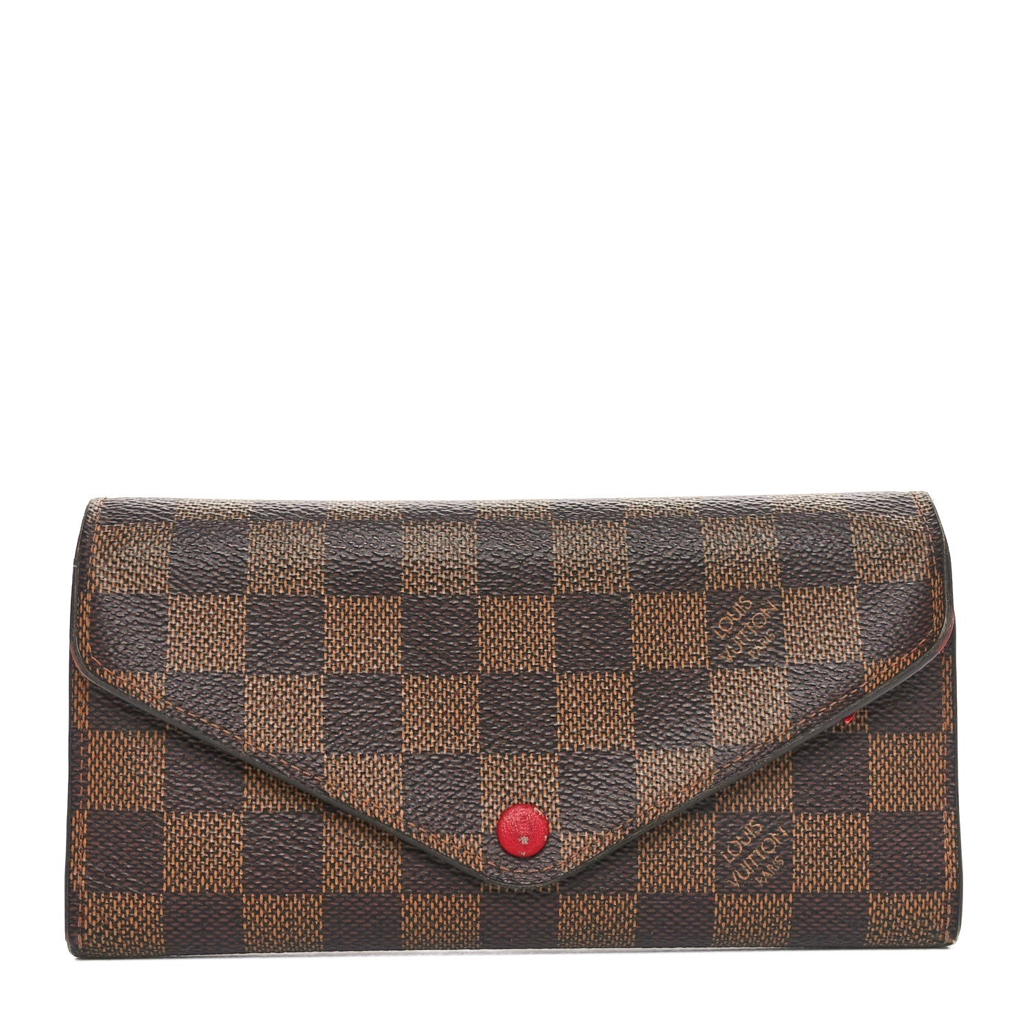 Damier Ebene Josephine Wallet Red