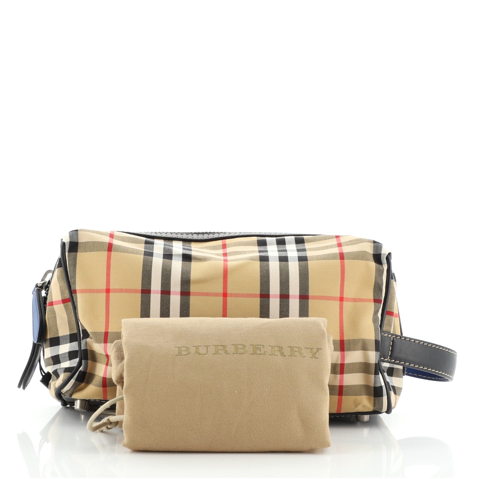 Cosmetic Pouch Vintage Check Canvas