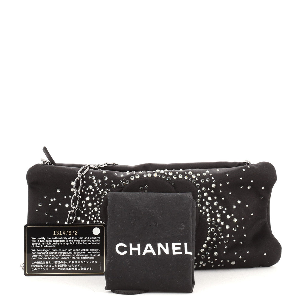 Camellia Diamante Convertible Clutch Crystal Embellished Satin Small